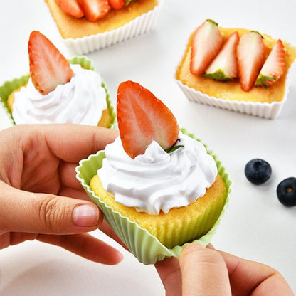 12 Pcs Reusable Silicone Muffin Cups for Baking – Product View 11