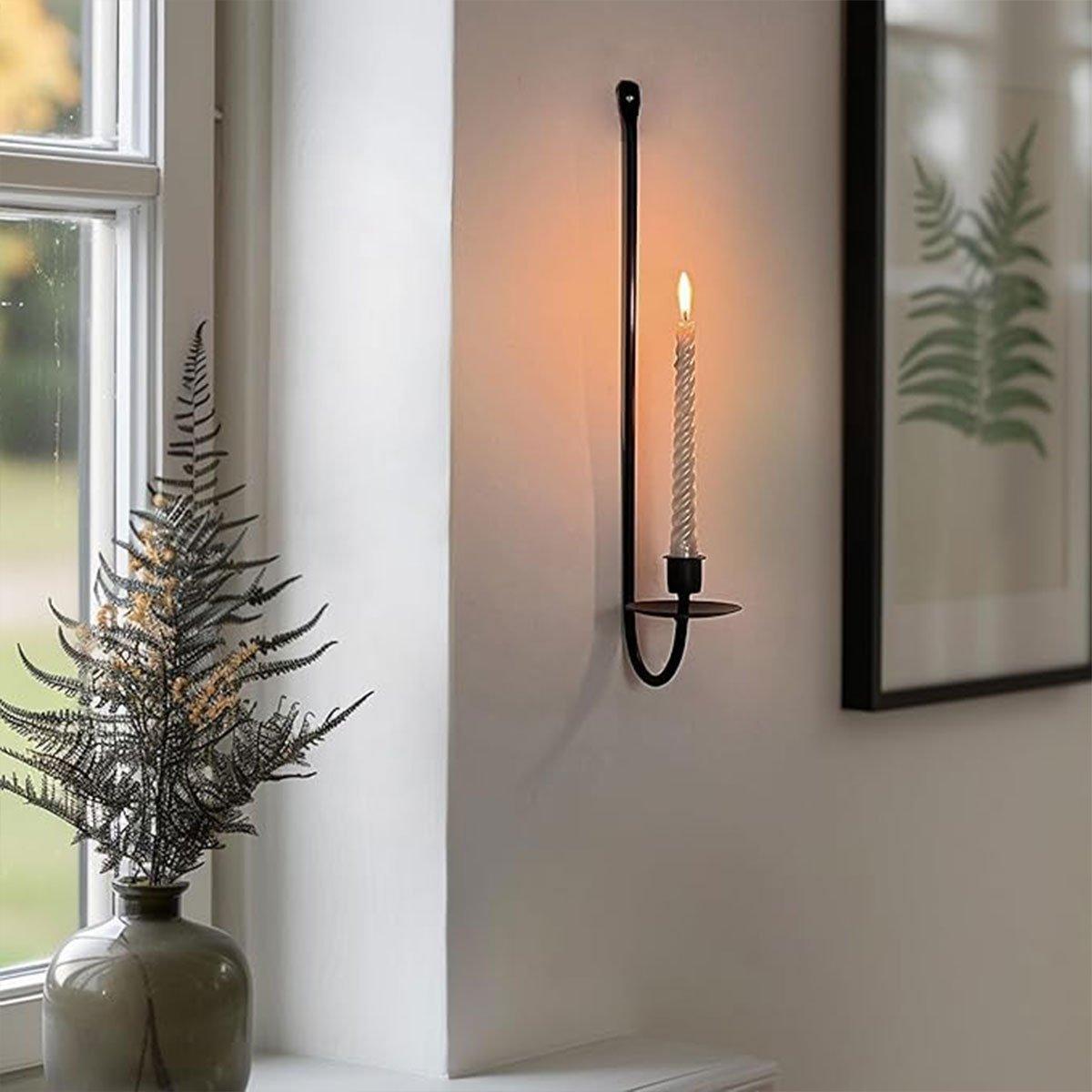 2 Pcs Wall Mounted Iron Holders for Candles – Product View 10