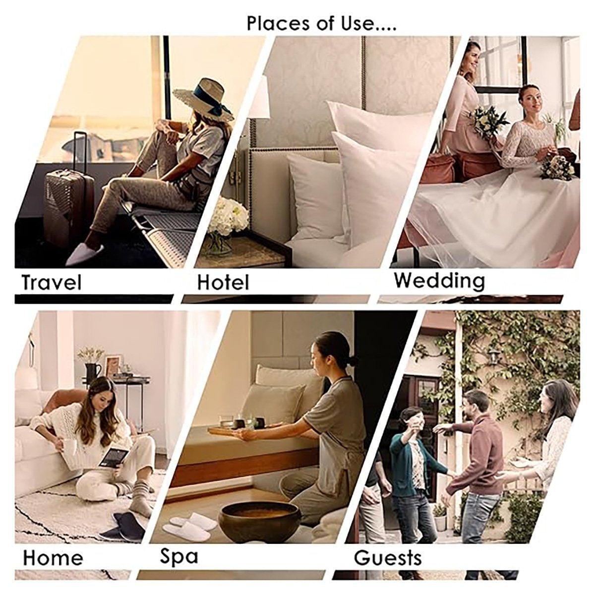 30 Pairs Disposable Hotel Guest Slippers