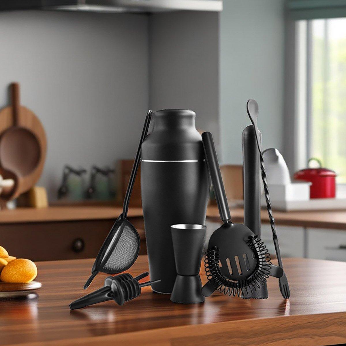 8 Pcs Cocktail Shaker Set with 700ml Shaker – Product View 8
