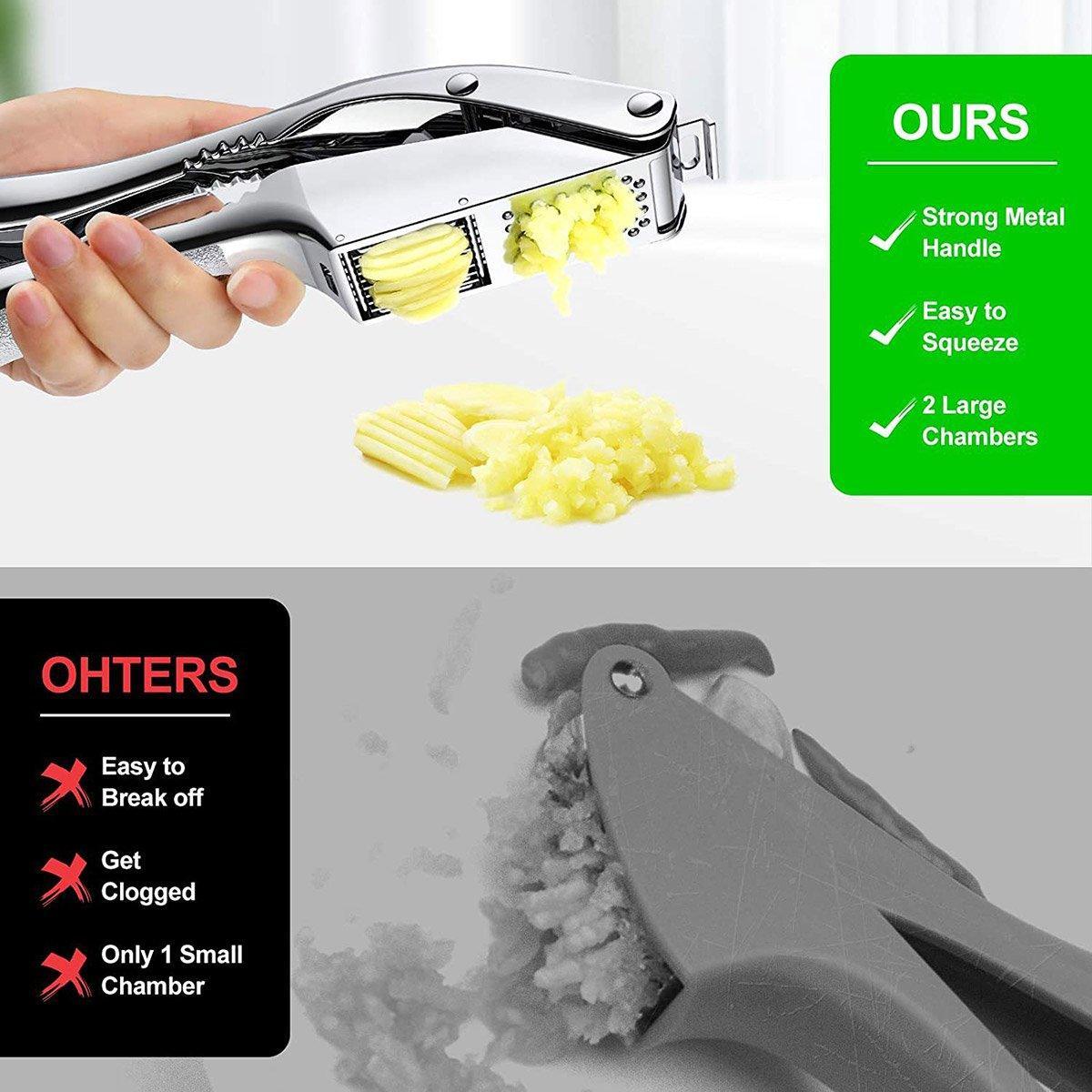 Aluminium Alloy Garlic Press with Dual Function – Product View 5