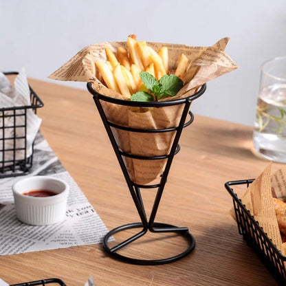 2 Pcs Cone Snack Baskets for Fries and Sides – Product View 6