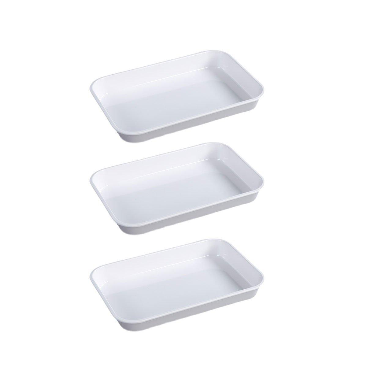 3 Pcs Rectangular Food Trays for Buffet Display