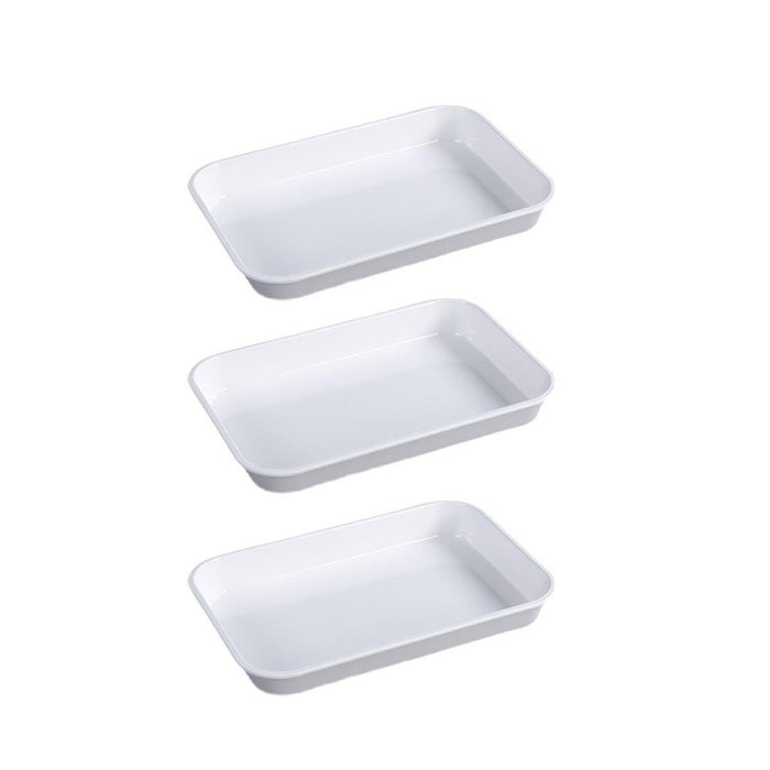 3 Pcs Rectangular Food Trays for Buffet Display