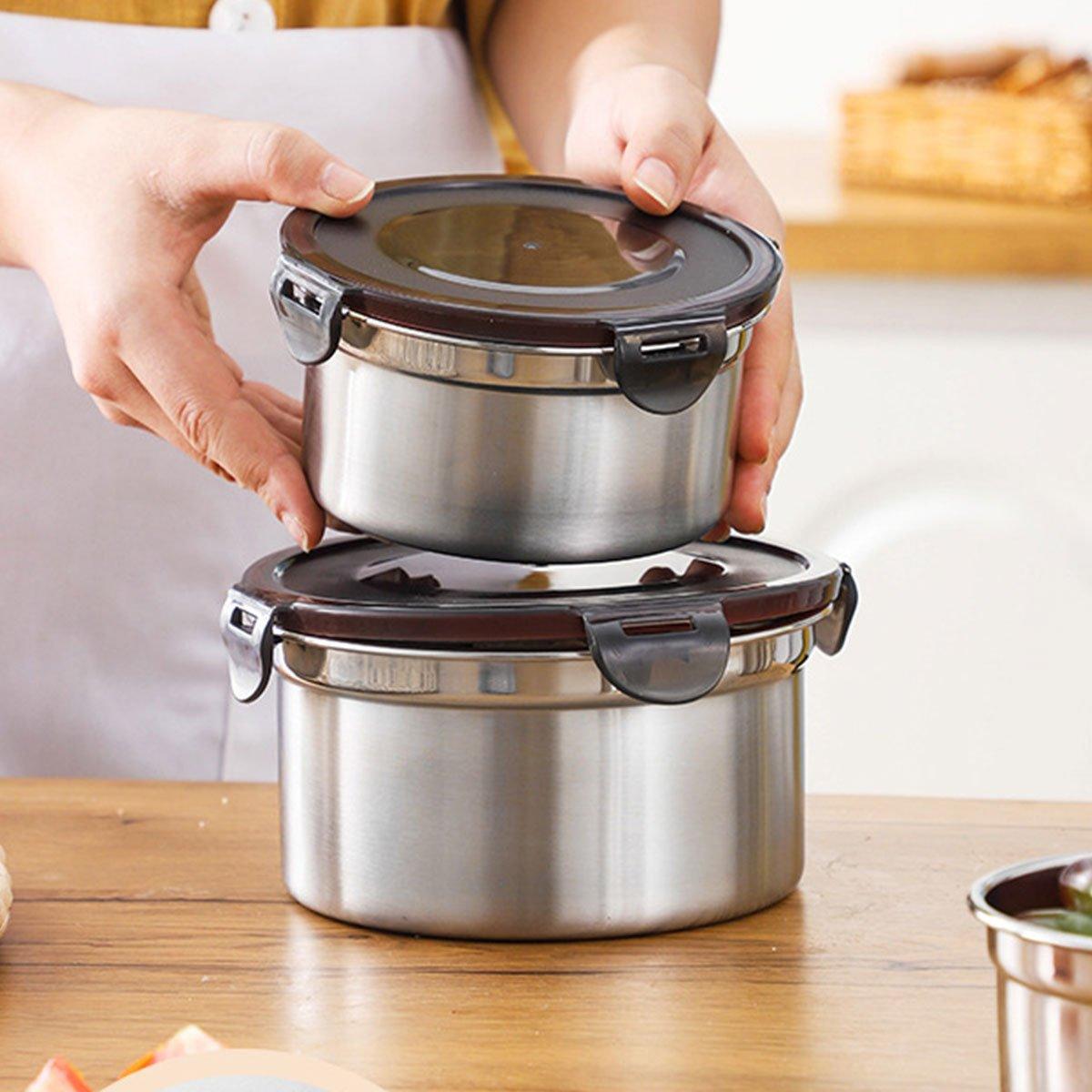 3 Pcs Stainless Steel Food Containers with Lids – Product View 11