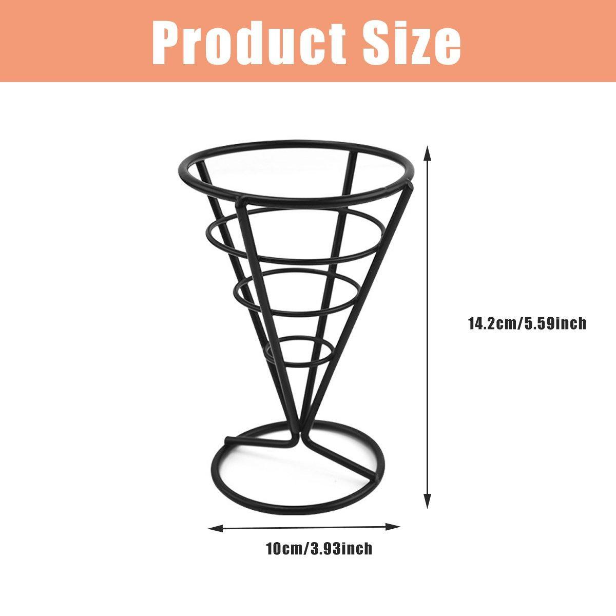 2 Pcs Cone Snack Baskets for Fries and Sides – Product View 3