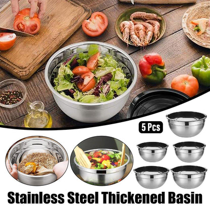 5 Pcs Stainless Steel Mixing Bowl Set for Kitchens – Product View 2