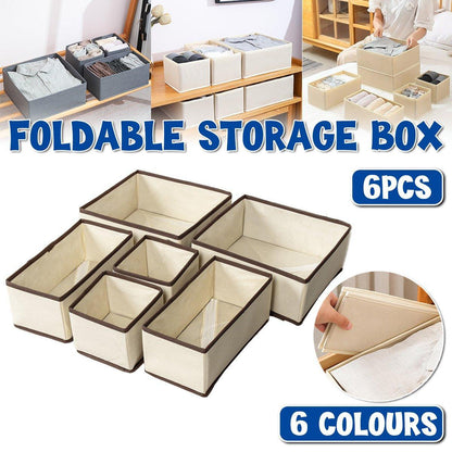 6 Pcs Foldable Fabric Storage Boxes for Garments – Product View 21