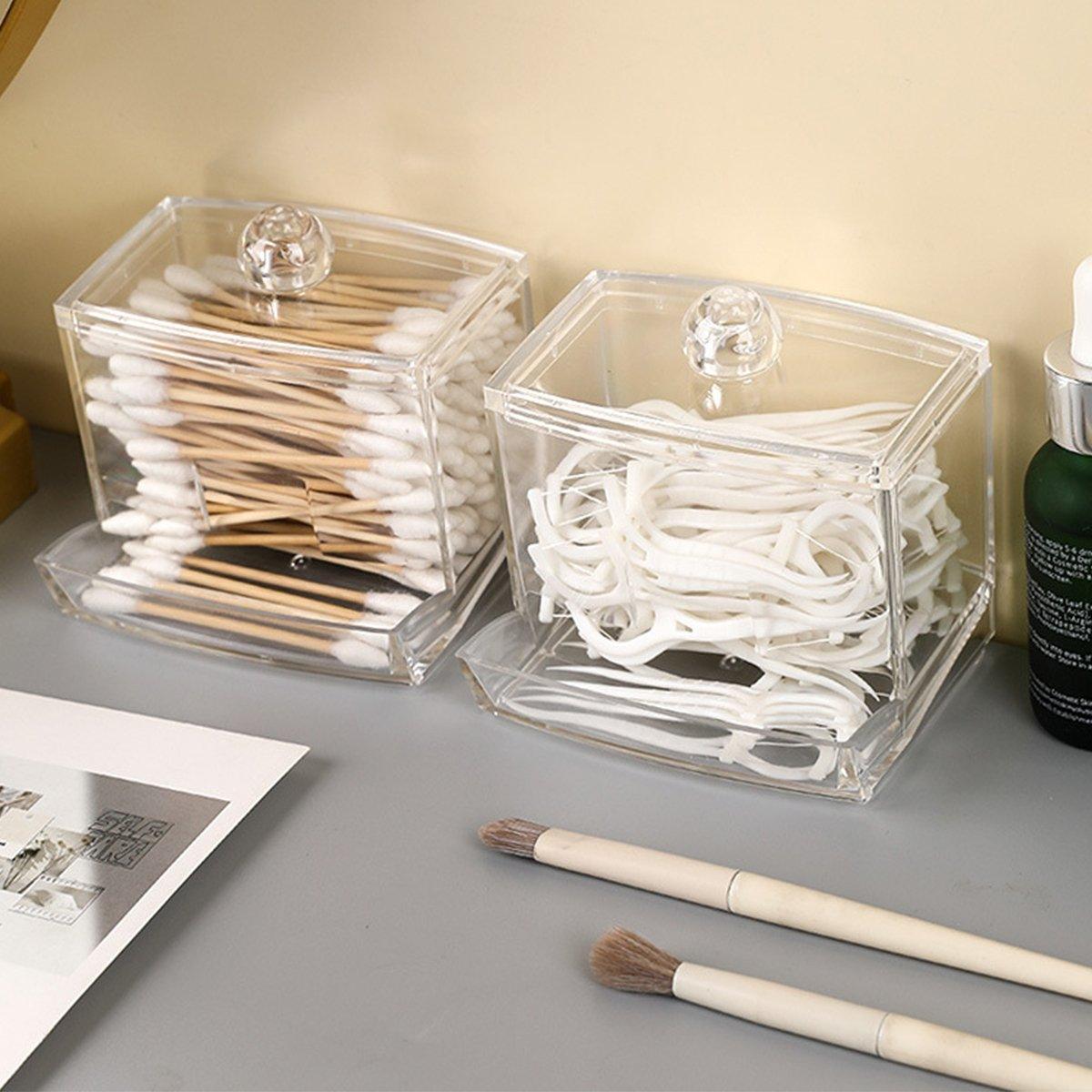 5 Pcs Acrylic Cotton Swab Storage Containers – Product View 12