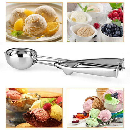 Stainless Steel Ice Cream Scoop with Trigger Release 6cm
