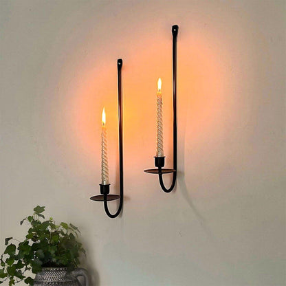 2 Pcs Wall Mounted Iron Holders for Candles – Product View 13