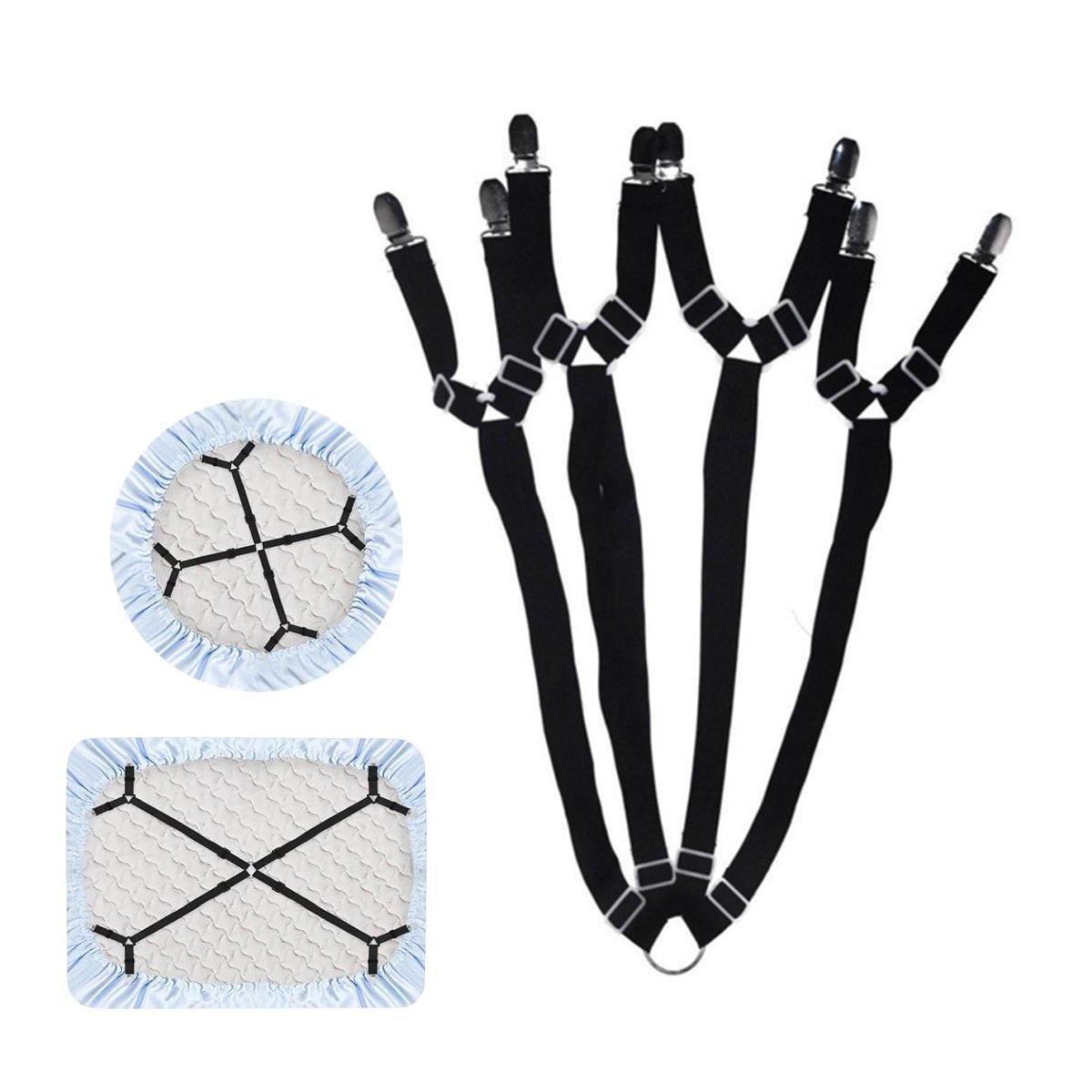 Bed Sheet Fastener with 4 Adjustable Clips – Product View 12
