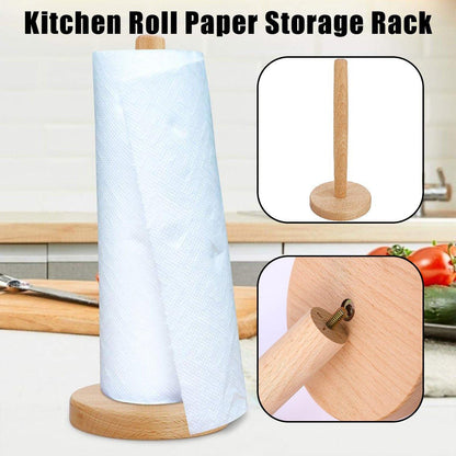 Beech Wood Paper Roll Holder for Countertop – Product View 2
