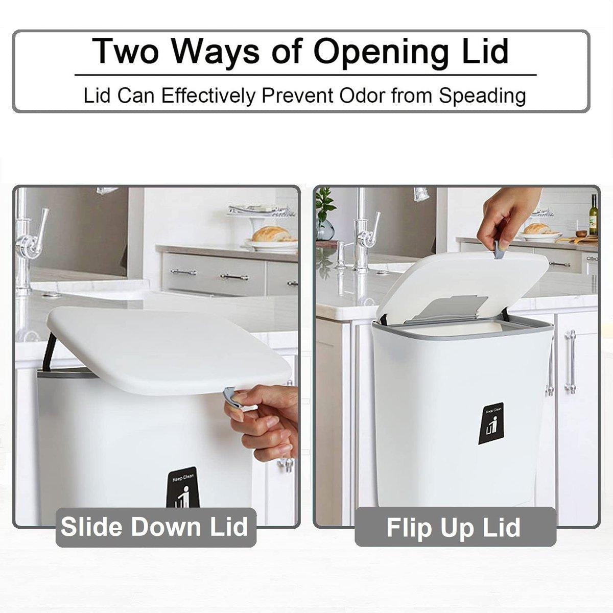 Hanging Waste Bin with Lid for Hotel Kitchens – Product View 9