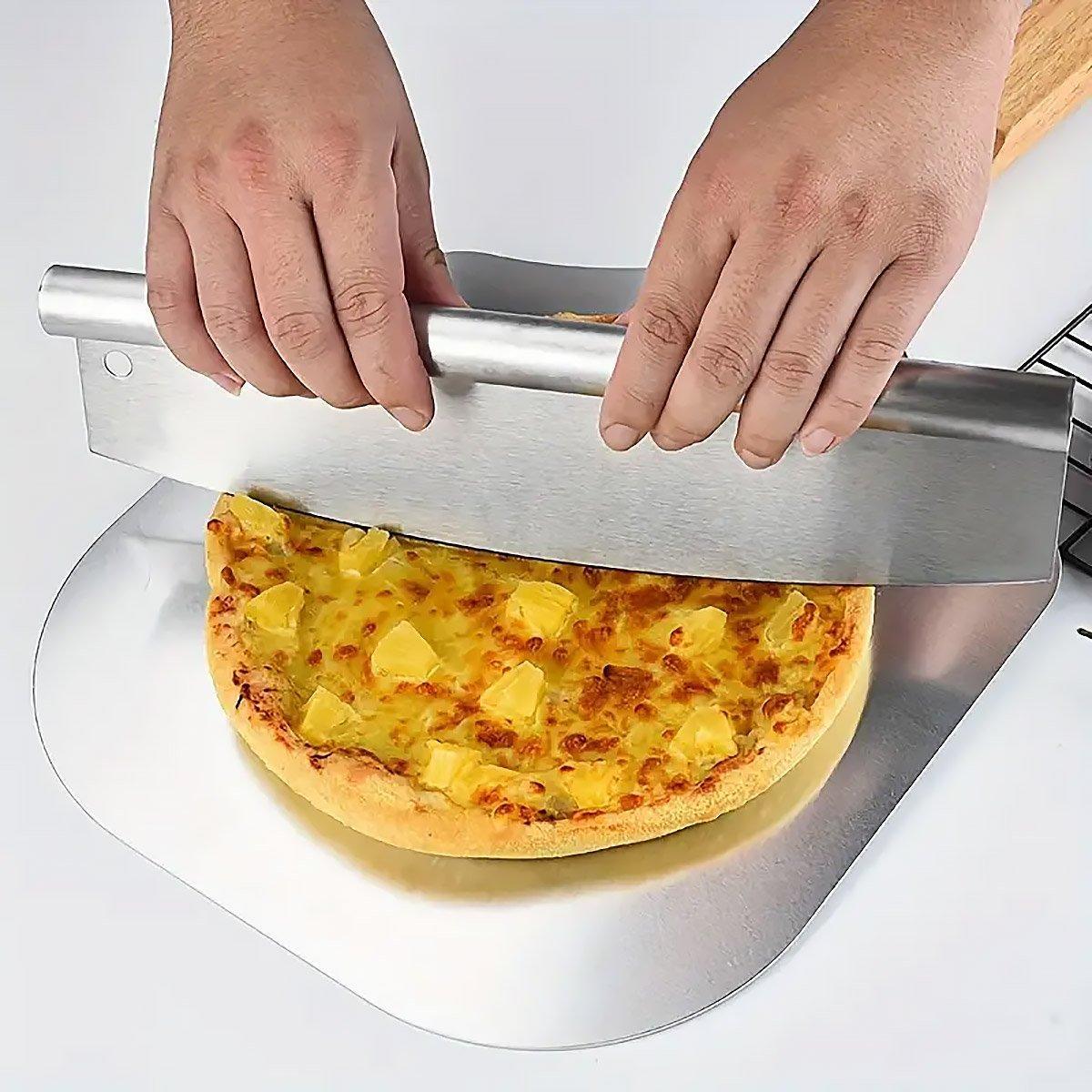 4 Pcs Pizza Tool Set with 12-Inch Aluminium Peel – Product View 10