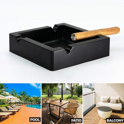 Square Silicone Cigar Ashtray with Large Capacity – Product View 4