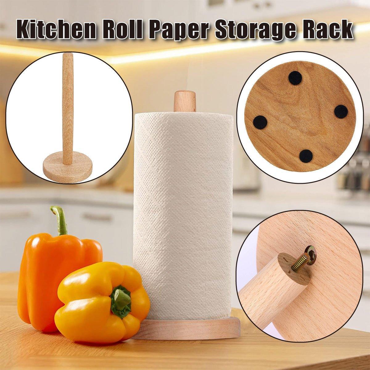 Beech Wood Paper Roll Holder for Countertop – Product View 15