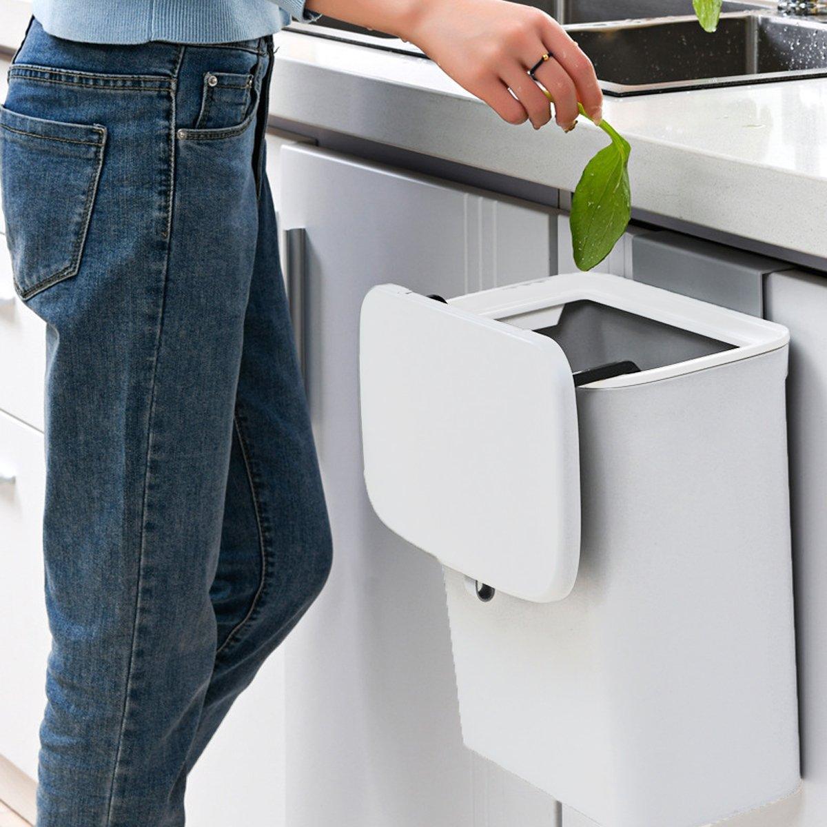 Hanging Waste Bin with Lid for Hotel Kitchens – Product View 12