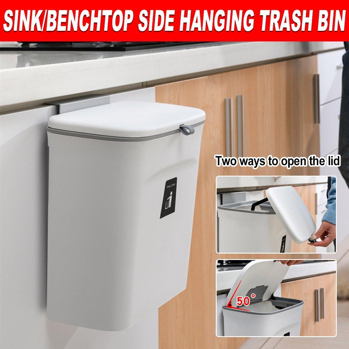 Hanging Waste Bin with Lid for Hotel Kitchens – Product View 2