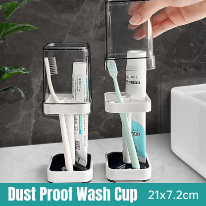 Toothbrush Holder Set with Dustproof Cover – Product View 15