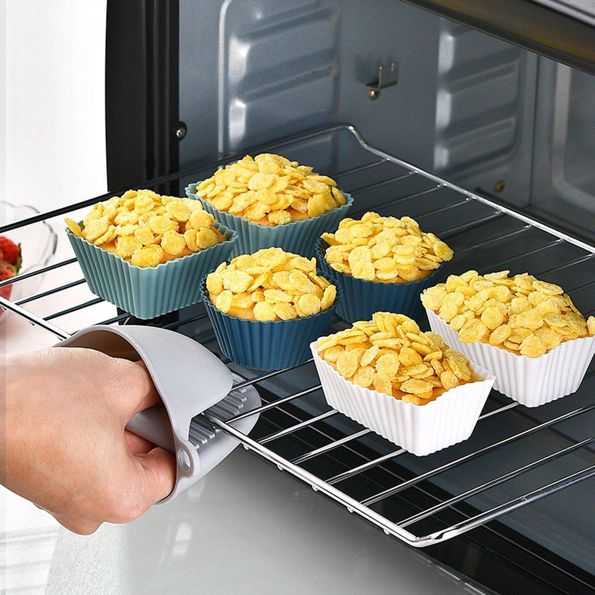 12 Pcs Reusable Silicone Muffin Cups for Baking – Product View 4
