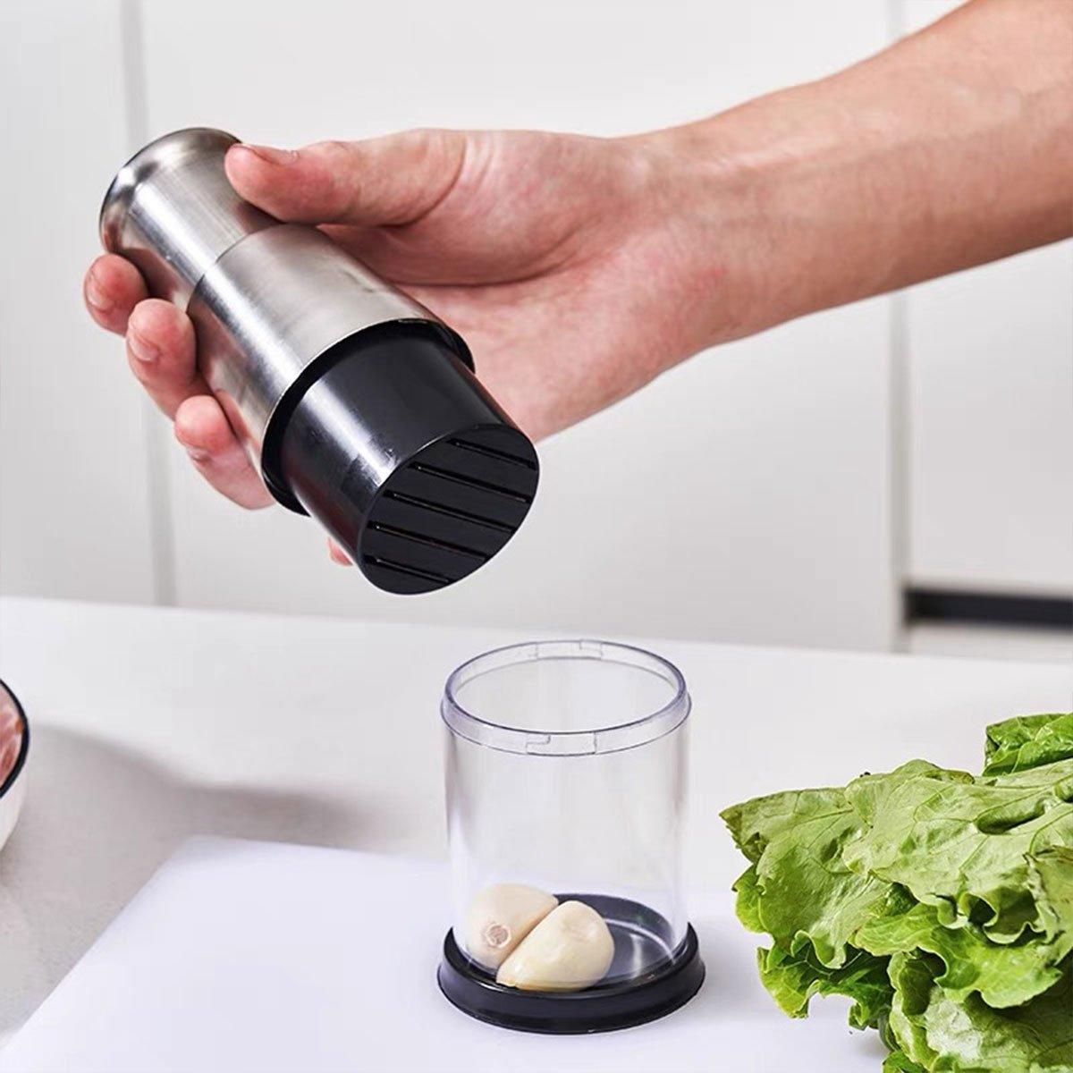 Stainless Steel Garlic Press for Kitchen Prep – Product View 12