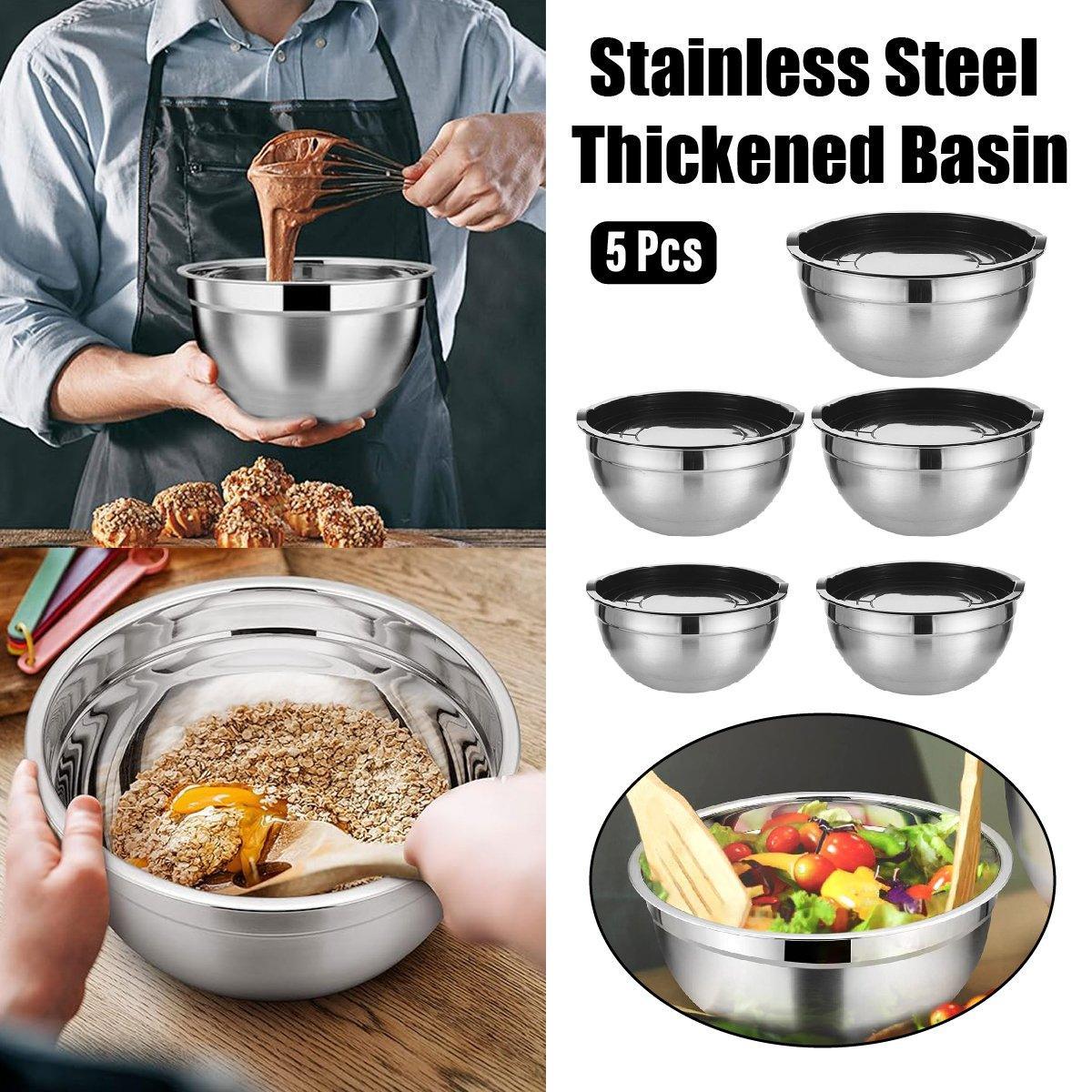 5 Pcs Stainless Steel Mixing Bowl Set for Kitchens – Product View 15