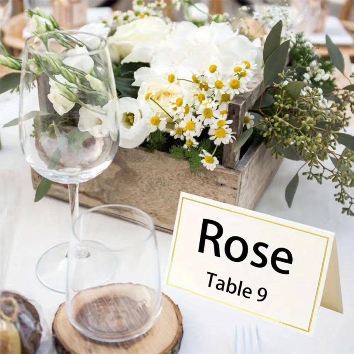 200 Pcs Gold Border Table Place Cards for Events – Product View 4
