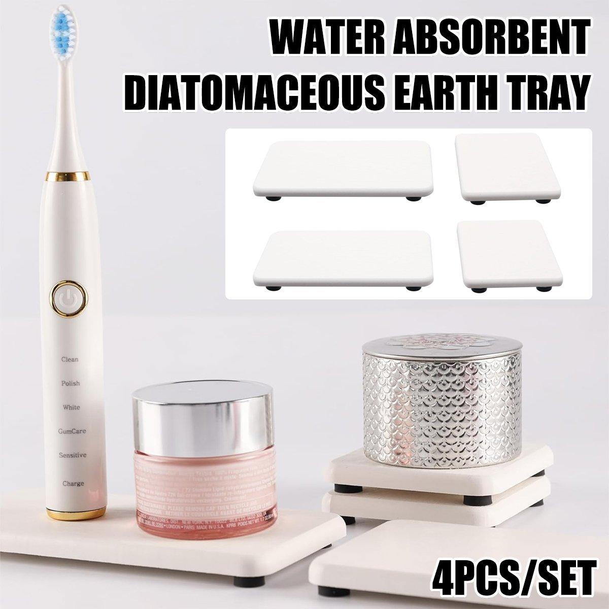 4 Pcs Diatomite Trays for Bathroom Counters – Product View 2