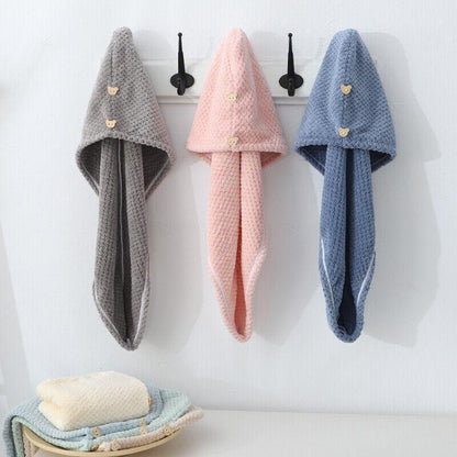 Absorbent Coral Fleece Hair Drying Cap in 6 – Product View 10