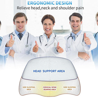 Grey Contoured Neck Pillow for Hotel Guest Beds – Product View 5