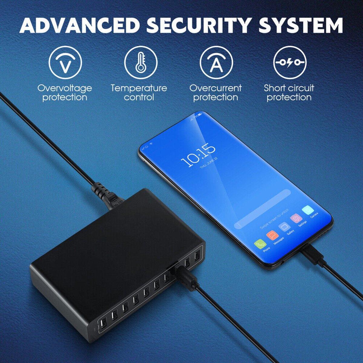 10 Port USB Charging Station with 60W Output – Product View 8