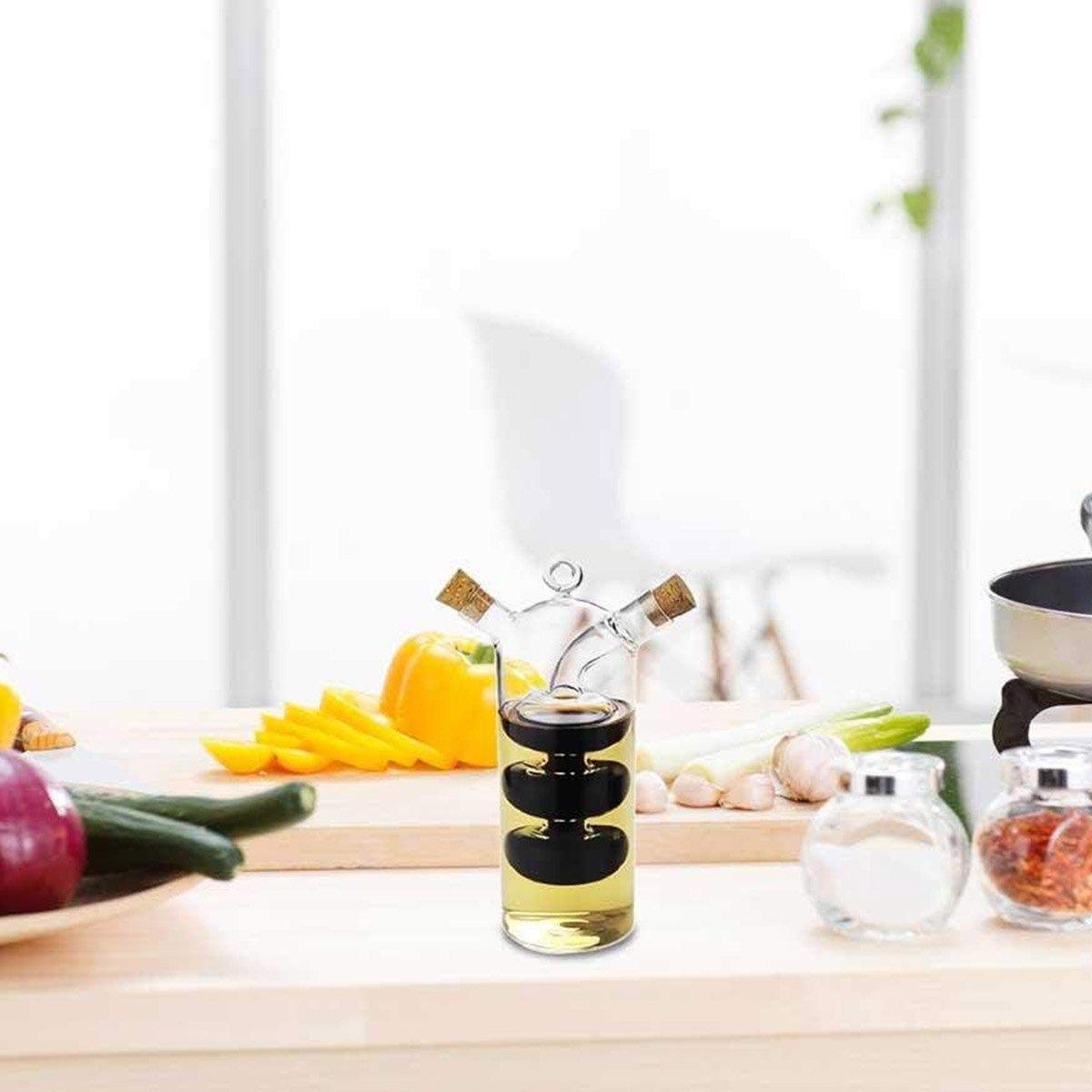 Glass Oil and Vinegar Dispenser with Cork Lid – Product View 5