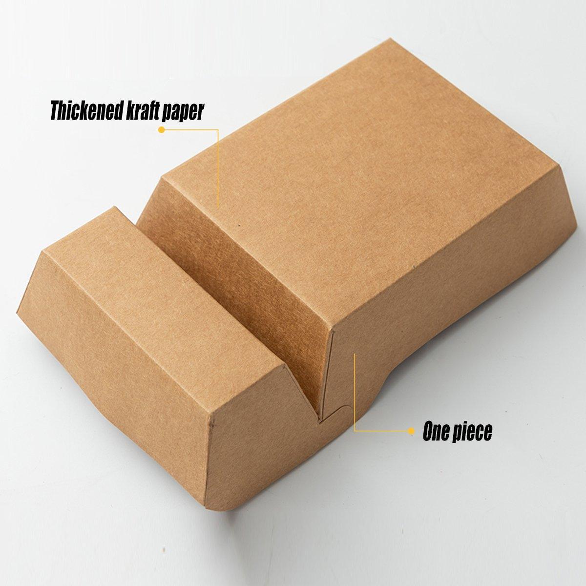 125PCS Dual-Compartment Kraft Food Boxes
