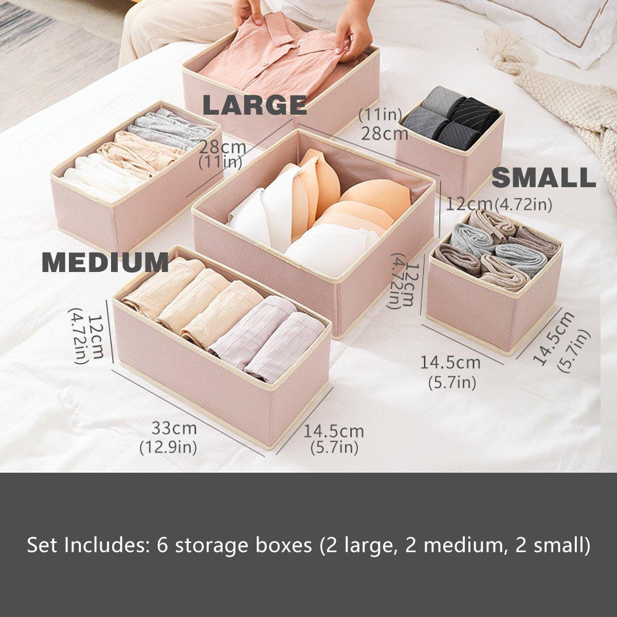 6 Pcs Foldable Fabric Storage Boxes for Garments – Product View 4