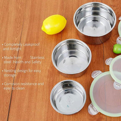 3 Pcs Stainless Steel Food Containers with Lids – Product View 9
