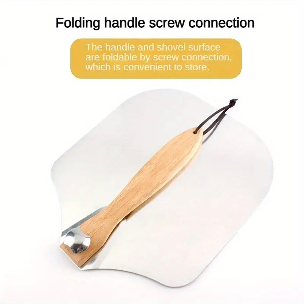 4 Pcs Pizza Tool Set with 12-Inch Aluminium Peel – Product View 8