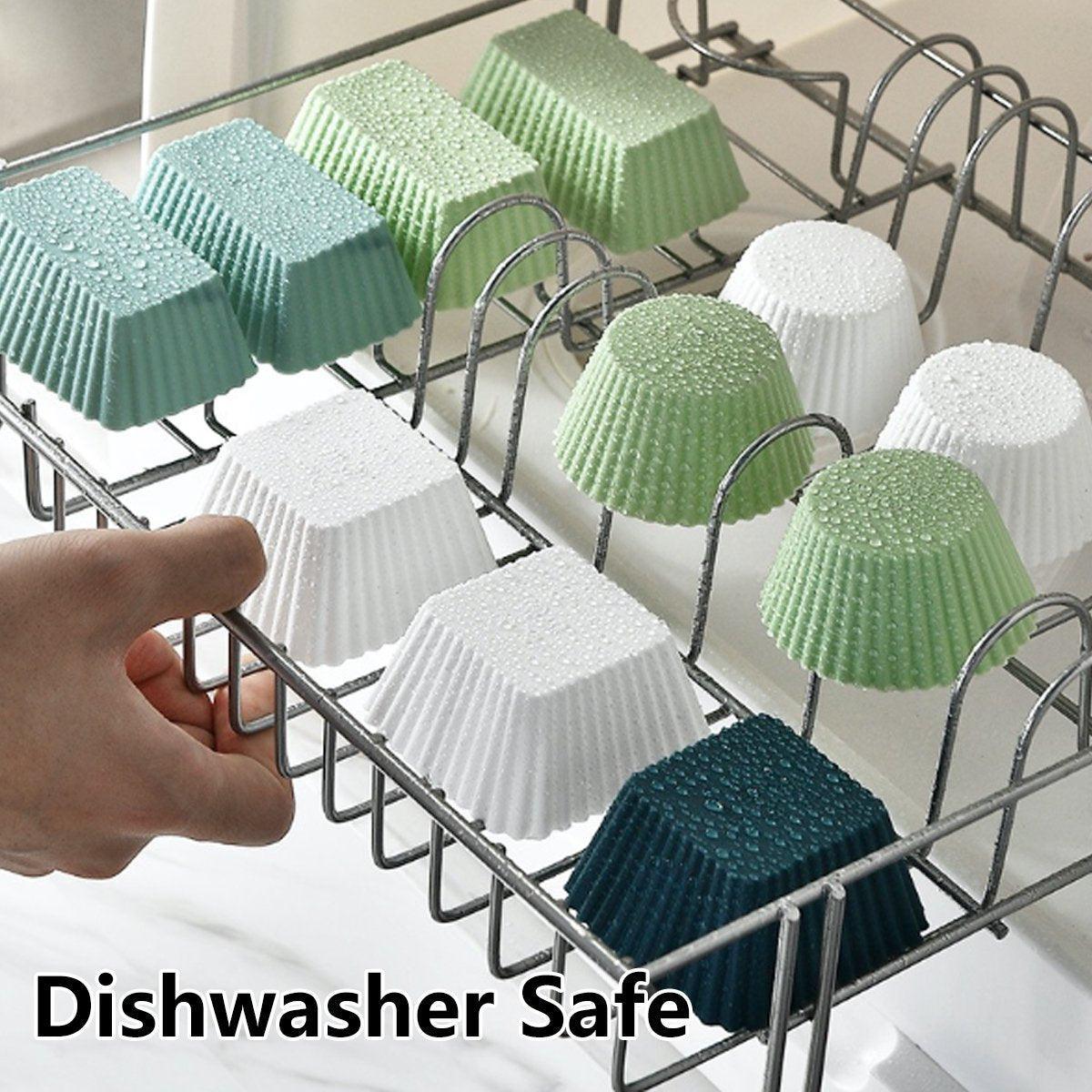 12 Pcs Reusable Silicone Muffin Cups for Baking – Product View 5