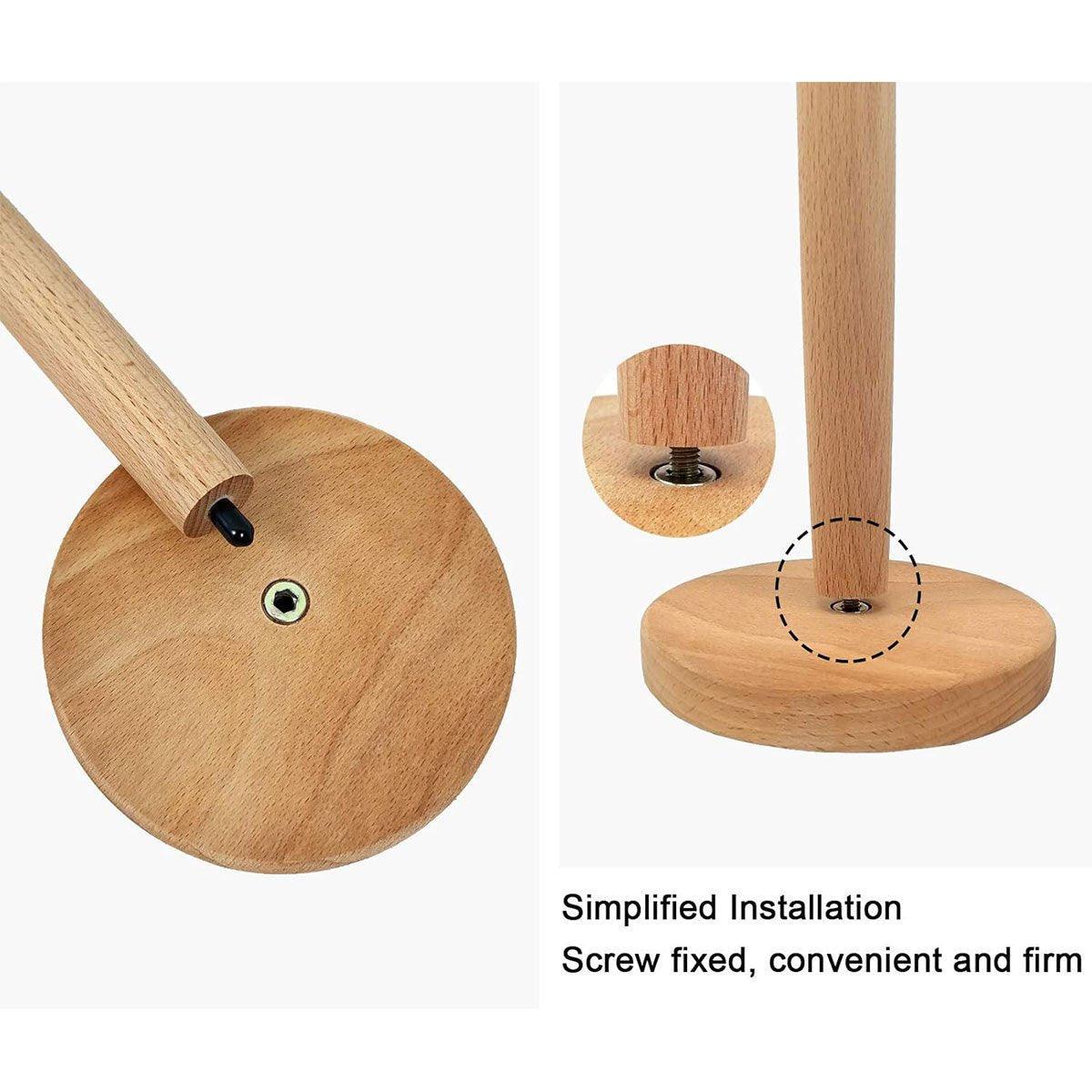 Beech Wood Paper Roll Holder for Countertop – Product View 6
