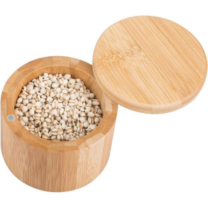 Bamboo Seasoning Pot with Swivel Lid and Spoon – Product View 14