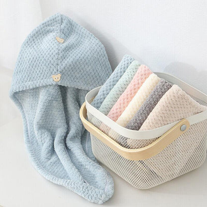 Absorbent Coral Fleece Hair Drying Cap in 6 – Product View 7