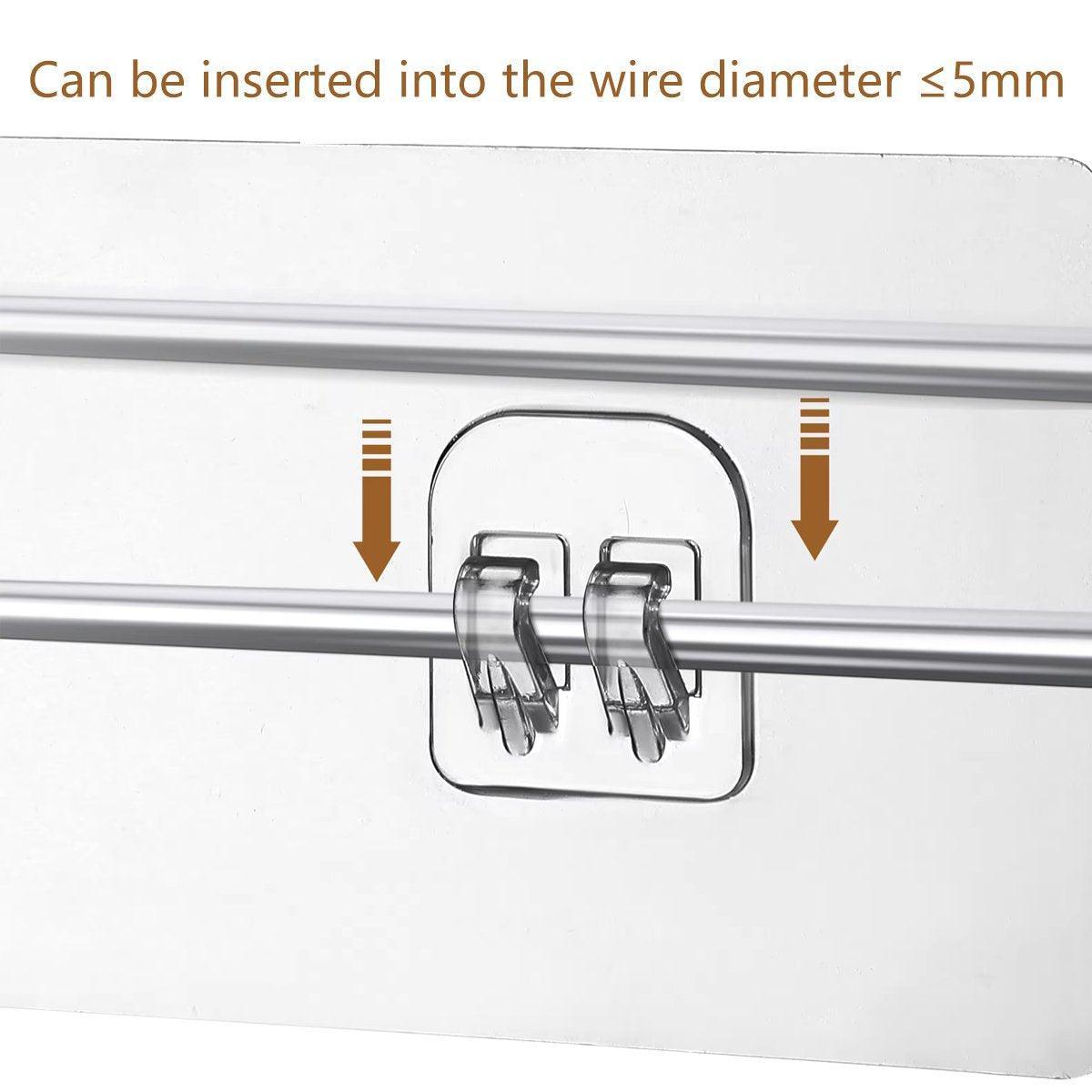 12 Pcs No-Drill Clear Hooks for Bathroom Shelves – Product View 10