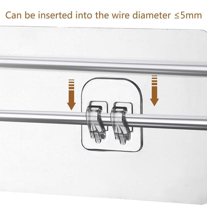 12 Pcs No-Drill Clear Hooks for Bathroom Shelves – Product View 10