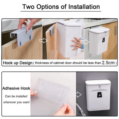 Hanging Waste Bin with Lid for Hotel Kitchens – Product View 8