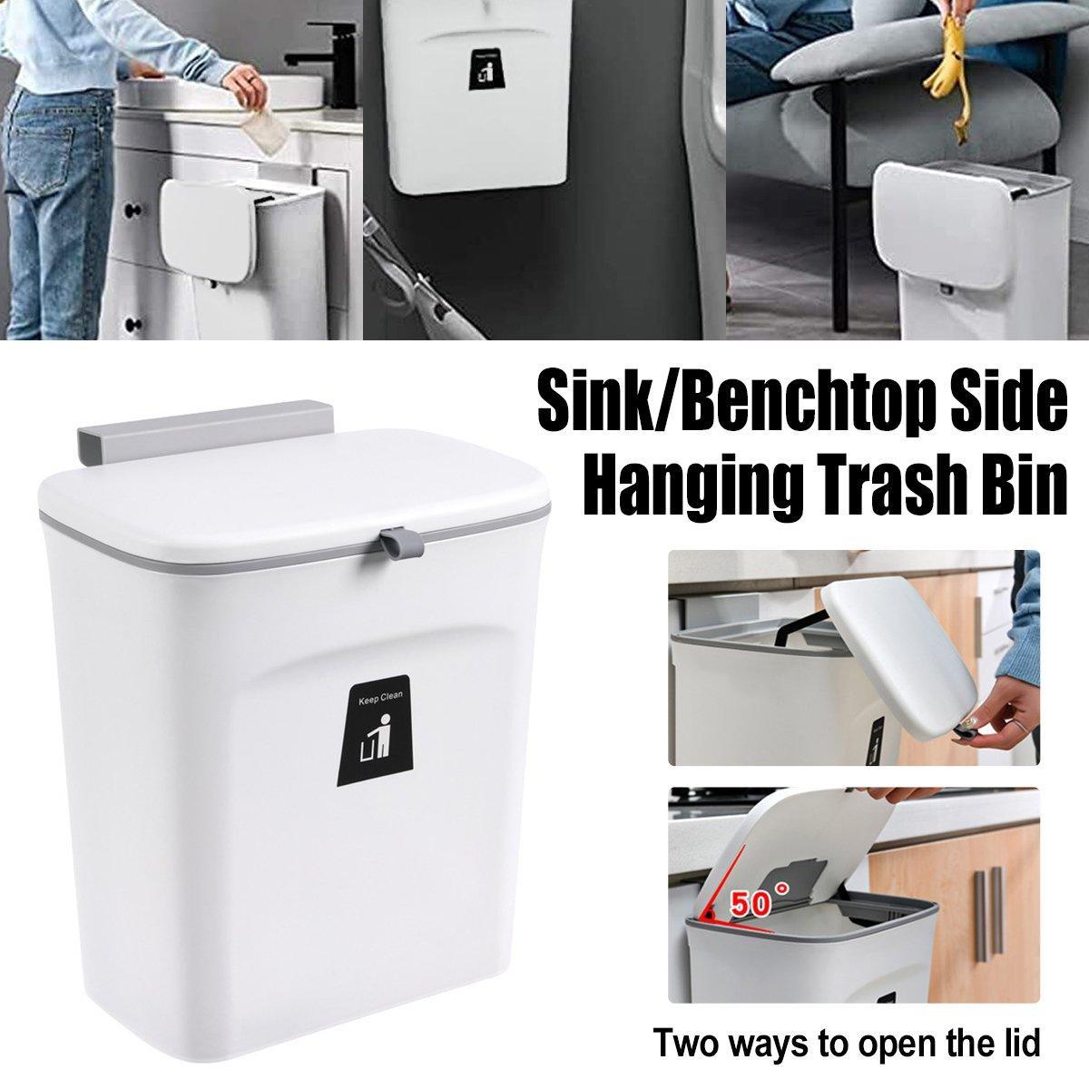 Hanging Waste Bin with Lid for Hotel Kitchens – Product View 14