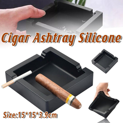 Square Silicone Cigar Ashtray with Large Capacity – Product View 2