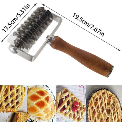 Stainless Steel Lattice Cutter with Wood Handle – Product View 3