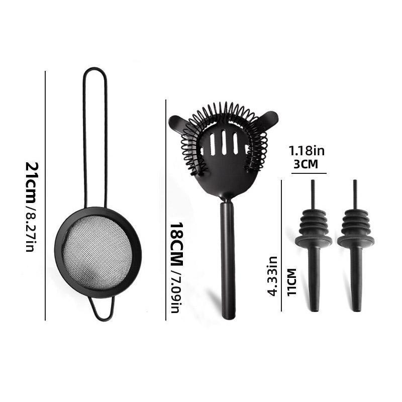 8 Pcs Cocktail Shaker Set with 700ml Shaker – Product View 4