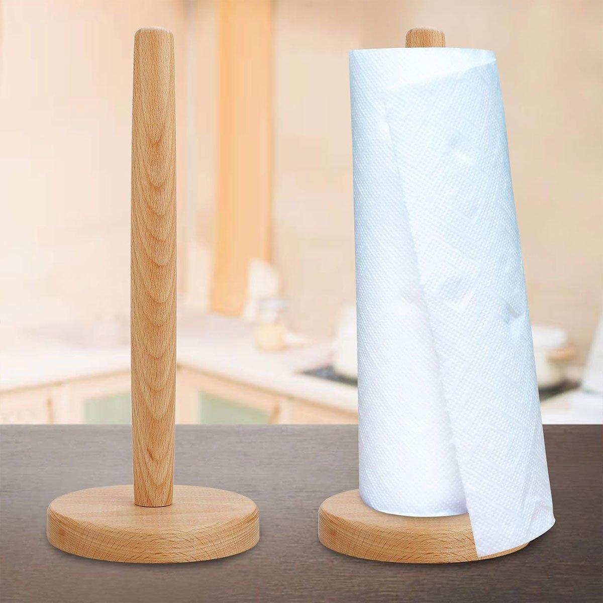 Beech Wood Paper Roll Holder for Countertop – Product View 12