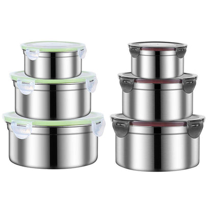 3 Pcs Stainless Steel Food Containers with Lids